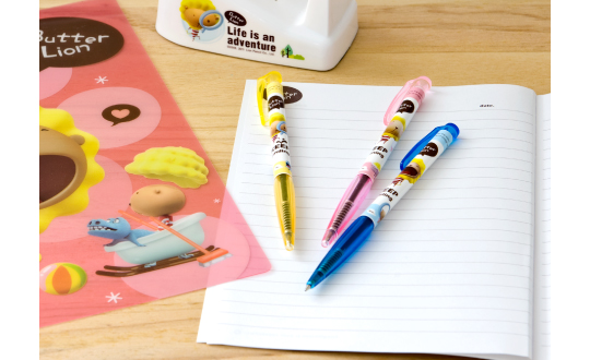 【雄獅】BPL-303 (3代)奶油獅自動原子筆 /筒