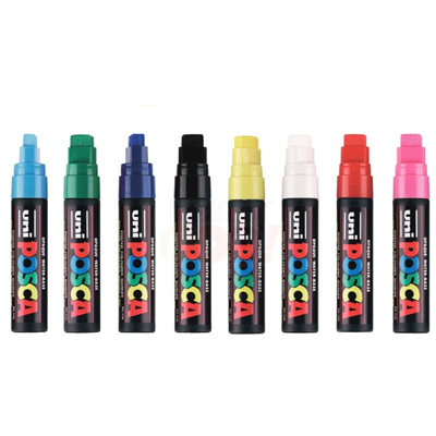 uni-ball 三菱 PC-85F 8 螢光海報彩色麥克筆/支 