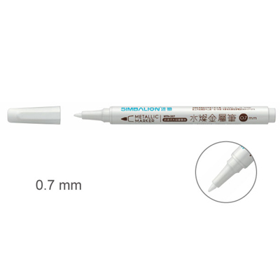 【雄獅】MTN-307 水燦金屬筆 白色/支  