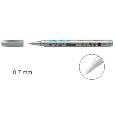 【雄獅】MTN-307 水燦金屬筆 銀色/支