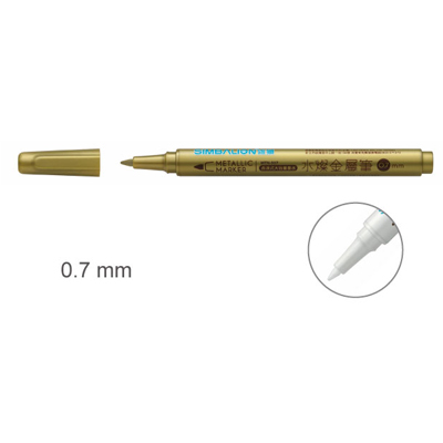 【雄獅】MTN-307 水燦金屬筆 金色/支 