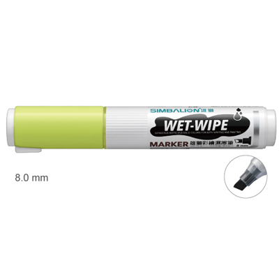 【雄獅】WWP-8 彩繪濕擦筆 8.0mm 螢光黃色/支  