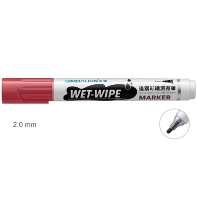 【雄獅】WWP-2 彩繪濕擦筆 2.0mm 紅色/支 