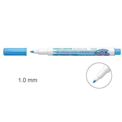 【雄獅】NO.606W 單頭水消筆 1.0mm 水藍色/支