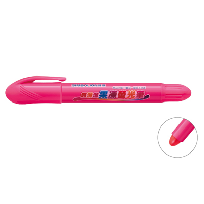 【雄獅】FM-901 超滑溜果凍螢光筆-螢光桃紅/支 