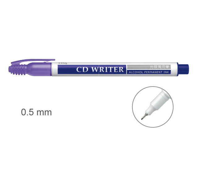 【雄獅】CD25 萬用光碟筆 0.5mm 紫色/支