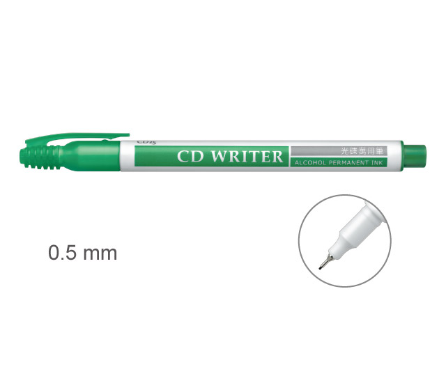 【雄獅】CD25 萬用光碟筆 0.5mm 綠色/支