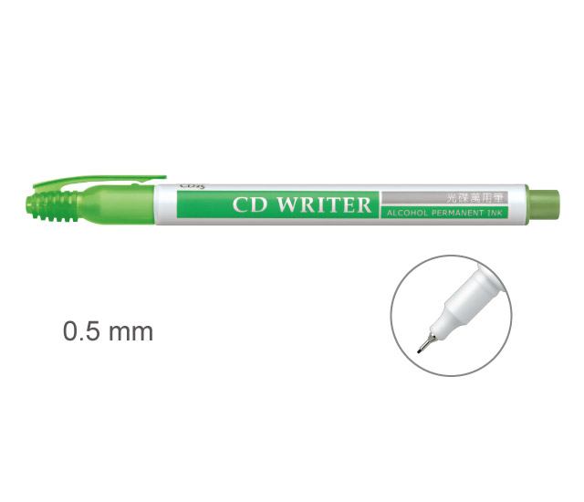 【雄獅】CD25 萬用光碟筆 0.5mm 黃綠色/支
