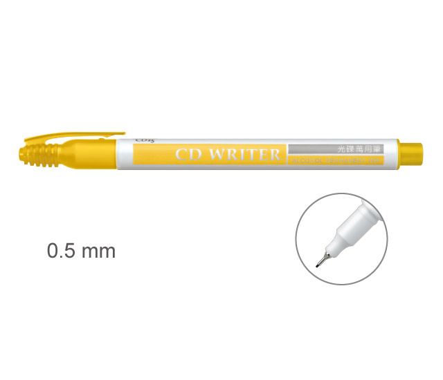 【雄獅】CD25 萬用光碟筆 0.5mm 黃色/支