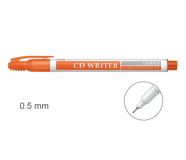 【雄獅】CD25 萬用光碟筆 0.5mm 橙色/支