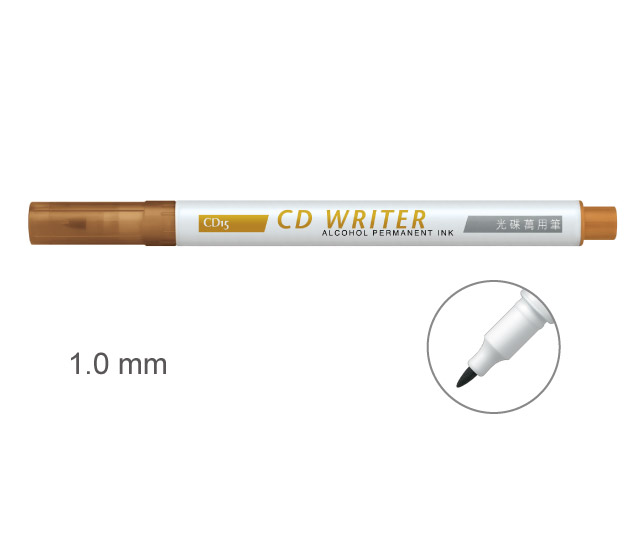【雄獅】CD15 萬用光碟筆 1mm 棕色/支  