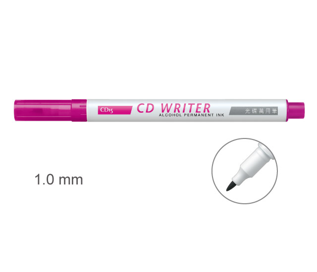 【雄獅】CD15 萬用光碟筆 1mm 粉紅色/支