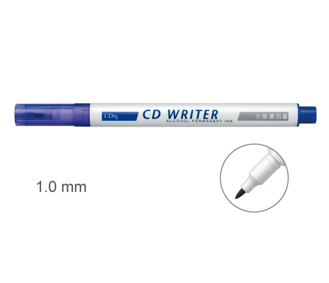 【雄獅】CD15 萬用光碟筆 1mm 藍色/支