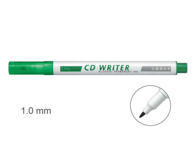 【雄獅】CD15 萬用光碟筆 1mm 綠色/支 