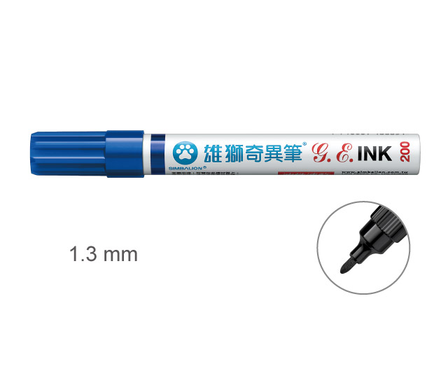 【雄獅】200 油性速乾奇異筆 藍色/支