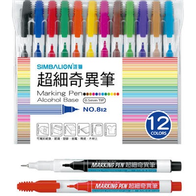 【雄獅】 812 奇異筆 12色組/組