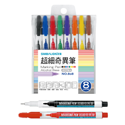 【雄獅】 808 奇異筆 八色組/組