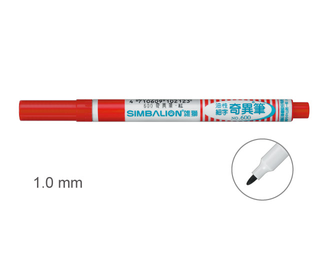 【雄獅】600 奇異筆 紅色/支