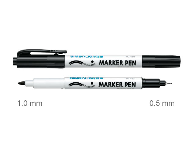 【雄獅】680 雙頭奇異筆 黑色/支