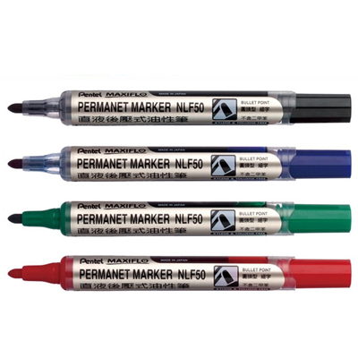 Pentel 飛龍 NLF50 RoHS MAXIFLO 圓頭後壓式油性筆1.9mm / 支
