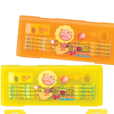 【雄獅】BLDP-12-3 奶油獅星星12支鉛筆+筆套+橡皮擦/組  