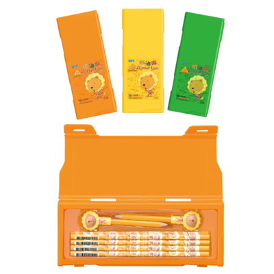 【雄獅】BLDP-12-2 奶油獅塑盒12支鉛筆+2筆套組  