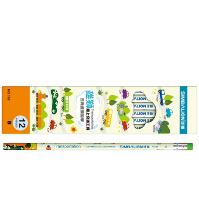 【雄獅】155B 陸上交通三角皮頭鉛筆 12入/打