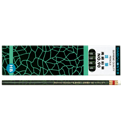 【雄獅】90HB 六角皮頭鉛筆 12入/打