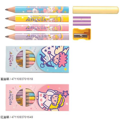 利百代 CB-204 小天使抗菌短寸三角鉛筆 / 組
