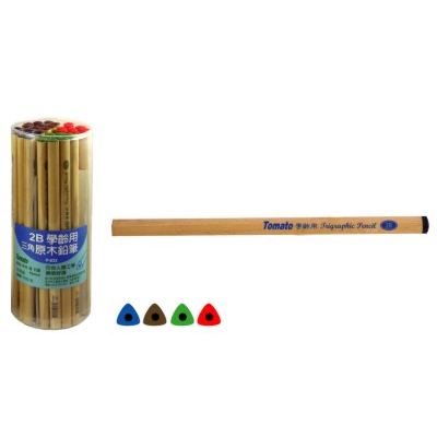 萬事捷 P-033 大三角原木鉛筆2B -36支入 / 筒