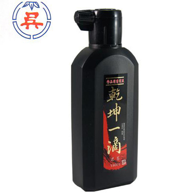 【雙鶖】 吳竹乾坤一滴作品用高級濃墨墨汁180cc(紅色標)/瓶  