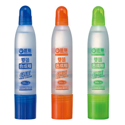 【雄獅】DHG50 雙頭合成糊/24入盒