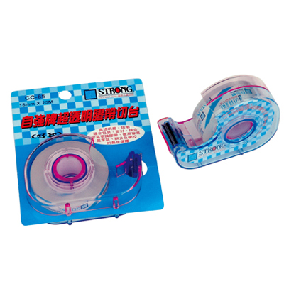 自強 CC-85超透明膠帶切台-18mmX25M / 組 (顏色隨機出貨)  