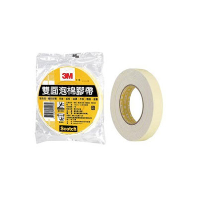 【3M】113 Scotch 雙面泡棉膠帶(24mm x 5m)/捲  