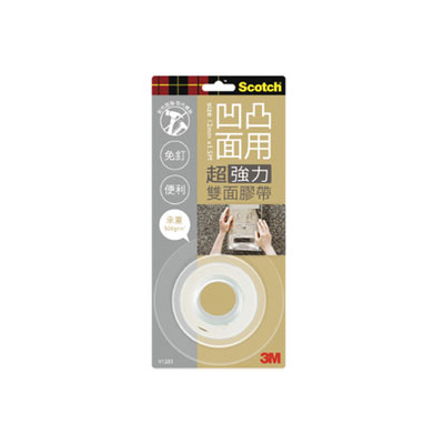 【3M】V1203 Scotch 凹凸面用 超強力雙面膠帶/個