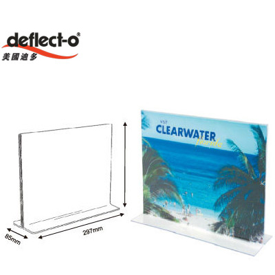 迪多deflect-o 9947701 水晶質感T型標示架(橫式)-A4 / 個 
