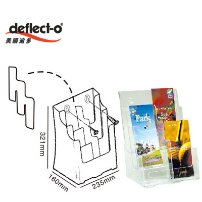 迪多deflect-o 77401 三層高背目錄架-A4(附隔板) / 個