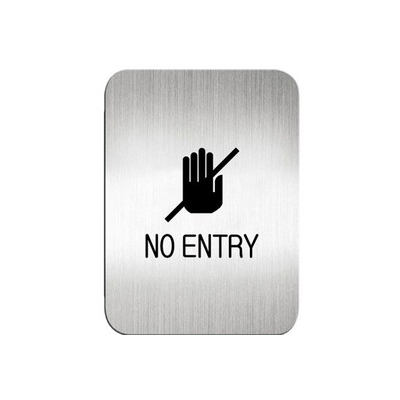迪多deflect-o 613710S NO ENTRY 英文禁止進入-鋁質方形貼牌 / 個