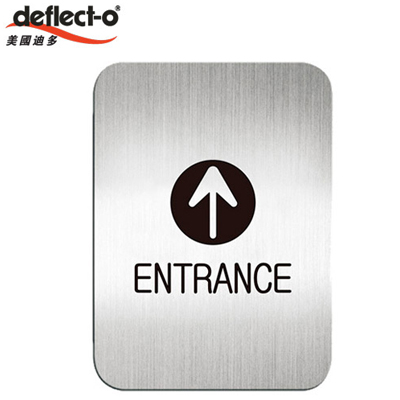 迪多deflect-o 612110S ENTRANCE 英文入口-鋁質方形貼牌 / 個