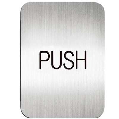 迪多deflect-o 611410S 英文(推)-鋁質方形貼牌 / 個