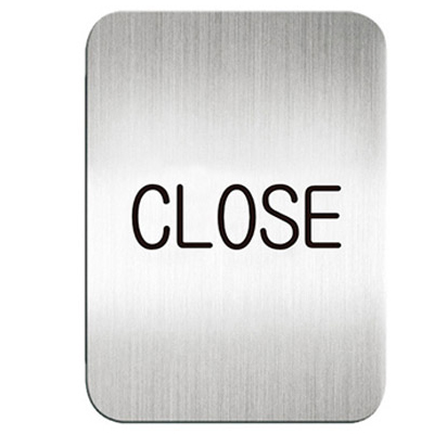 迪多deflect-o 611210S 英文(關門)-鋁質方形貼牌 / 個