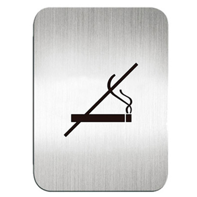 迪多deflect-o 610810S 禁止吸煙-鋁質方形貼牌 / 個