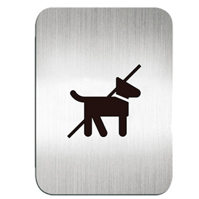 迪多deflect-o 610710S 禁止攜帶寵物-鋁質方形貼牌 / 個