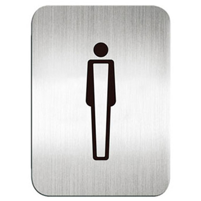 迪多Deflect-o 610410S高質感鋁質方形貼牌-男生洗手間/個