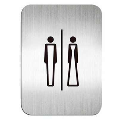 迪多deflect-o 610310S 洗手間-鋁質方形貼牌 / 個