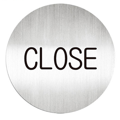 迪多deflect-o 611210C 英文(關門)-鋁質圓形貼牌 / 個