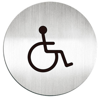 迪多deflect-o 610610C 殘障洗手間-鋁質圓形貼牌 / 個