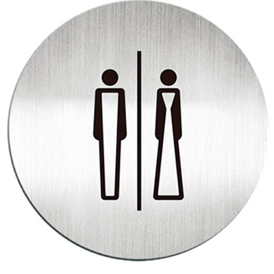 迪多deflect-o 610310C 洗手間-鋁質圓形貼牌 / 個 