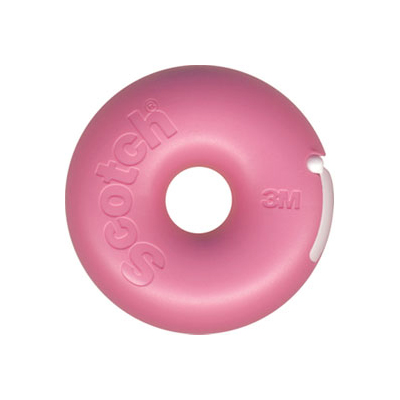 【3M】810DD-7 Scotch 雙色甜甜圈造型膠台 草莓+巧克力/組