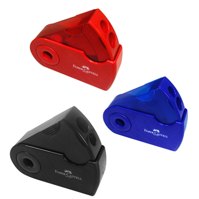 FABER-CASTELL 輝柏 182701 旋轉盒雙孔削筆器(大小適用) / 個  